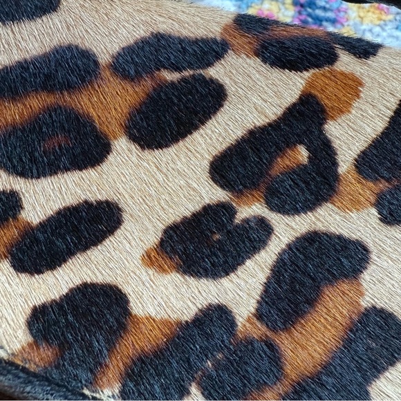Vintage 90s Jill Stuart Leopard Print Fur Crossbody Bag - Picture 13 of 14